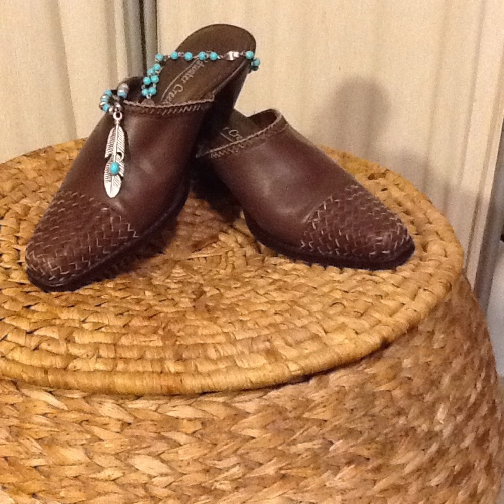 Cold water Creek brown mules.